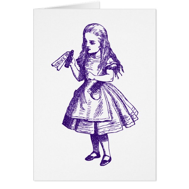 Dricka mig Inked lilor Hälsningskort (Framsidan)