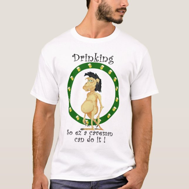 Dricka så ez kan en grottman göra den t-shirt (Framsida)