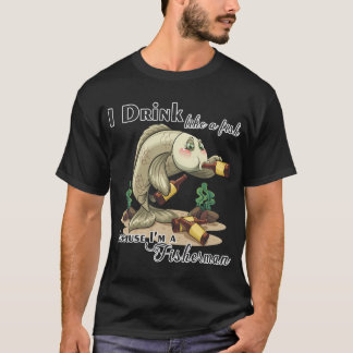 Dricka som en fisk t shirt
