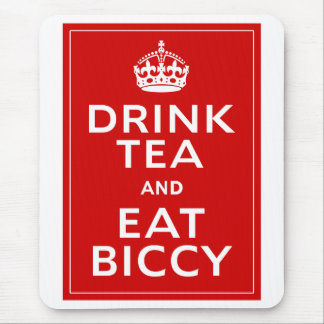 Dricka Tea och äta roligt för den Biccy ~-britten Musmatta