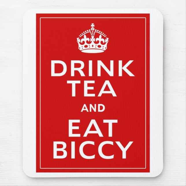 Dricka Tea och äta roligt för den Biccy ~-britten Musmatta (Framsidan)