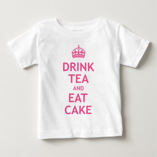 Dricka Tea och äta tårtan Tee Shirt (Framsida)