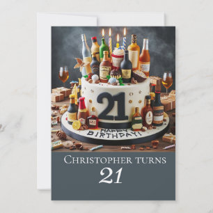 DRICKAGE BIRTHDAY CAKE, 21:a FIRANDE Inbjudningar