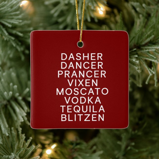 Drickande julfirande Dasher Dancer  Julgransprydnad Keramik (Träd)