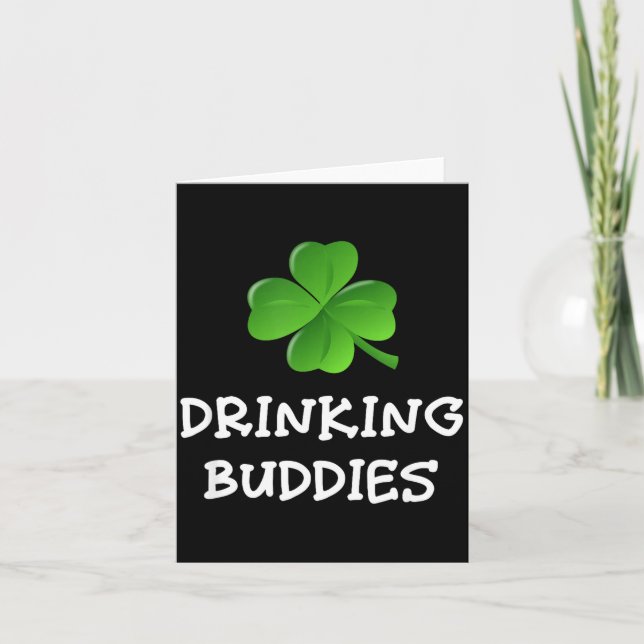 Drickande kompisar St Patricks dag Öl Rolig Iri-s Kort (Framsida)