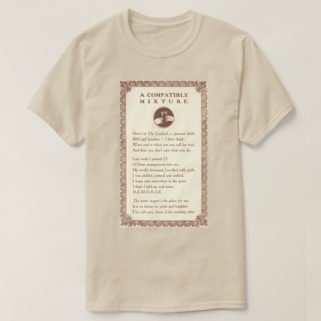 Drickande Mans T Shirt (Design framsida)