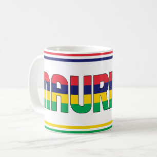 Drickande med Mauritius patriotiskt kaffe Kaffemugg