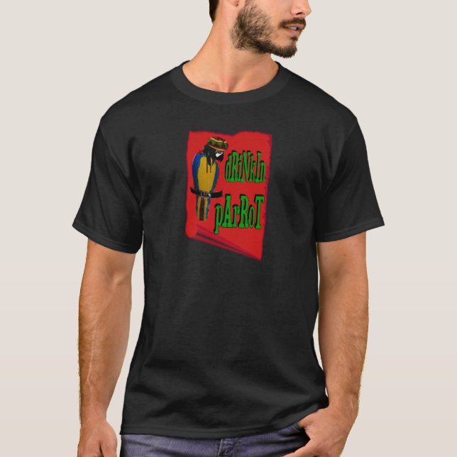 Drickande papegoja t-shirt (Framsida)