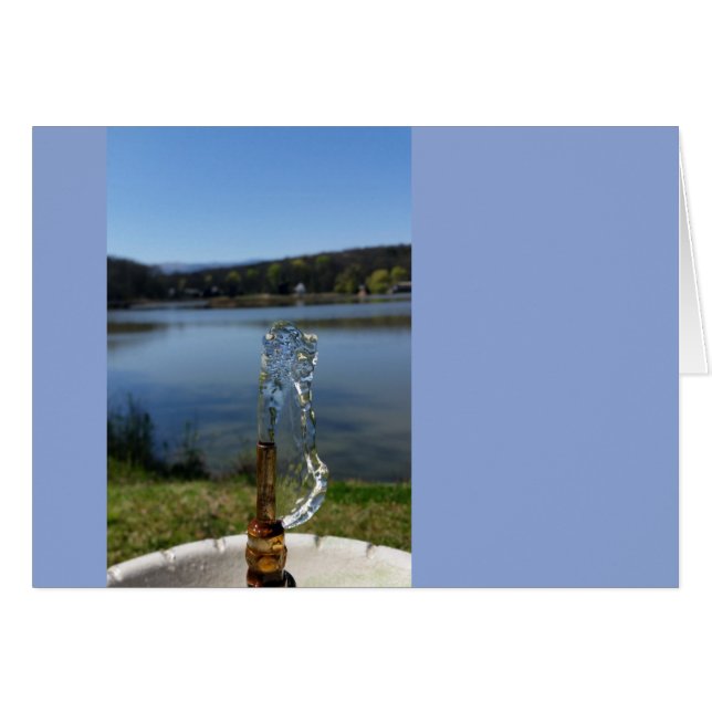 drickande vatten fontän hälsningskort (Framsidan Horizontal)