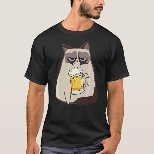 Drickare 365 Öl Katt Stil T Shirt (Framsida)