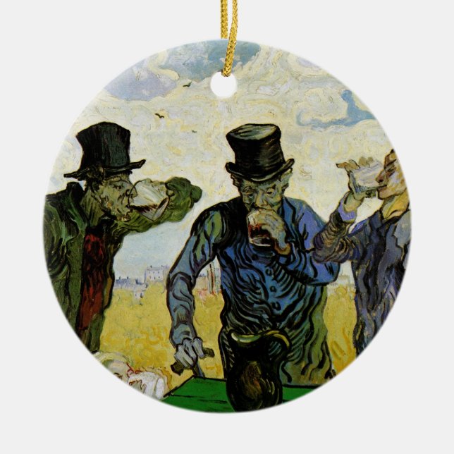 Drickarna av Vincent van Gogh Julgransprydnad Keramik (Framsidan)