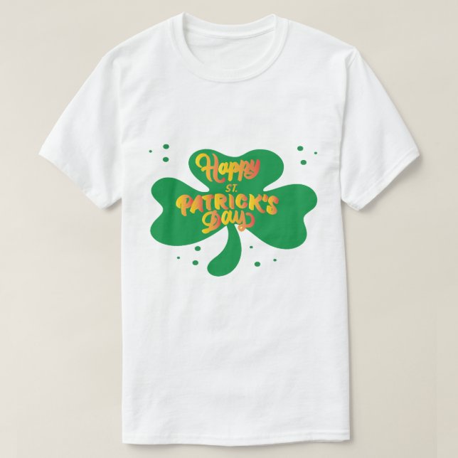 Dricker bra med andra ST. Patrick dag roligt T Shirt (Design framsida)