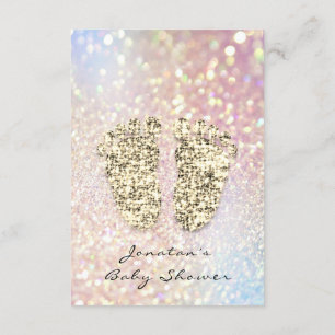 Dricker Glitter Baby Shower Feet Rosa Girl Boy Inbjudningar