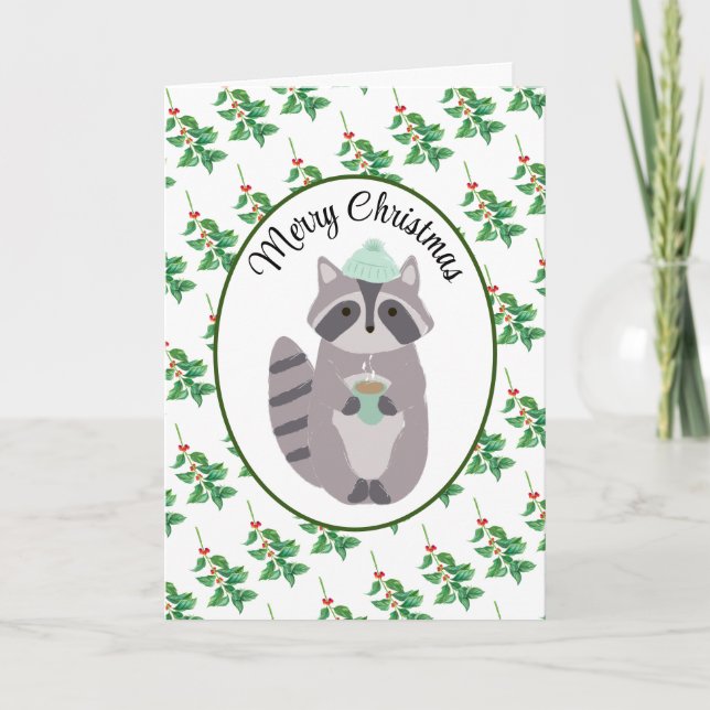 Dricker Min Julkakao Vikad Julkort Kort (Framsida)