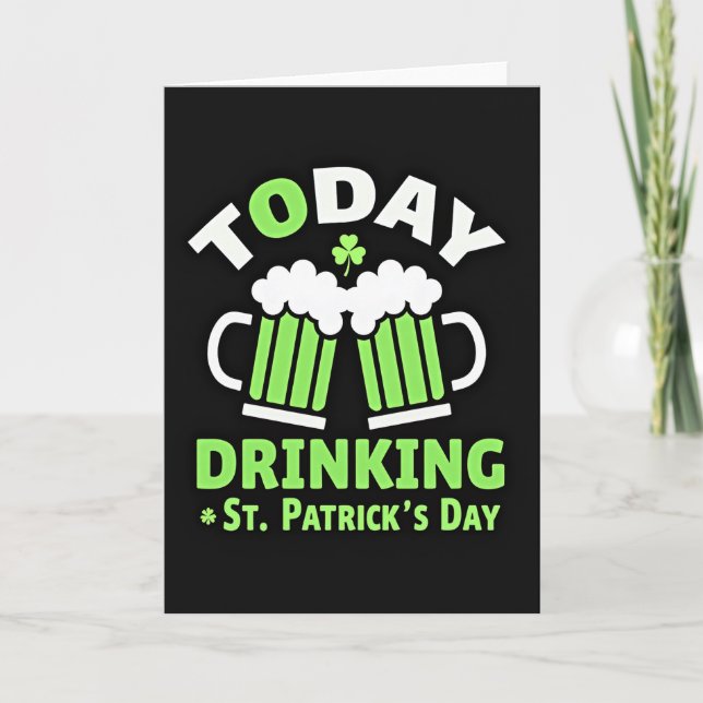 Dricker St Patricks dag-kort Kort (Framsida)