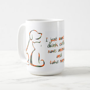 Drickkaffe, Spara djur, kranar - Djurälskare Kaffemugg