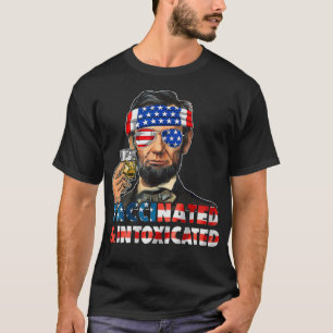 Drickning av Abe Lincoln 4:e juli Vaccinerad och i T Shirt