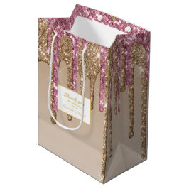 Drickning av Glitter Ro Rosa Guld Girls TACK