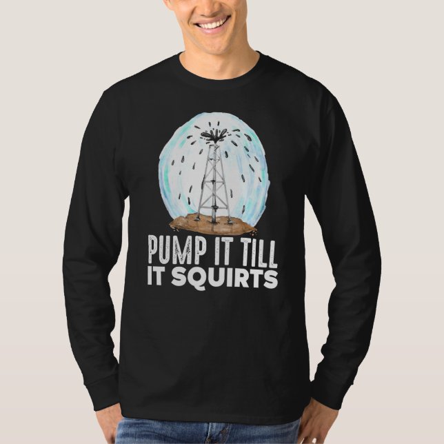 Drickning av oljefield Worker-brunn pumpar den til T Shirt (Framsida)