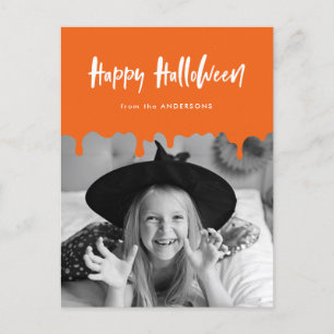 Drickning Blood Orange Halloween Photo Helg Vykort