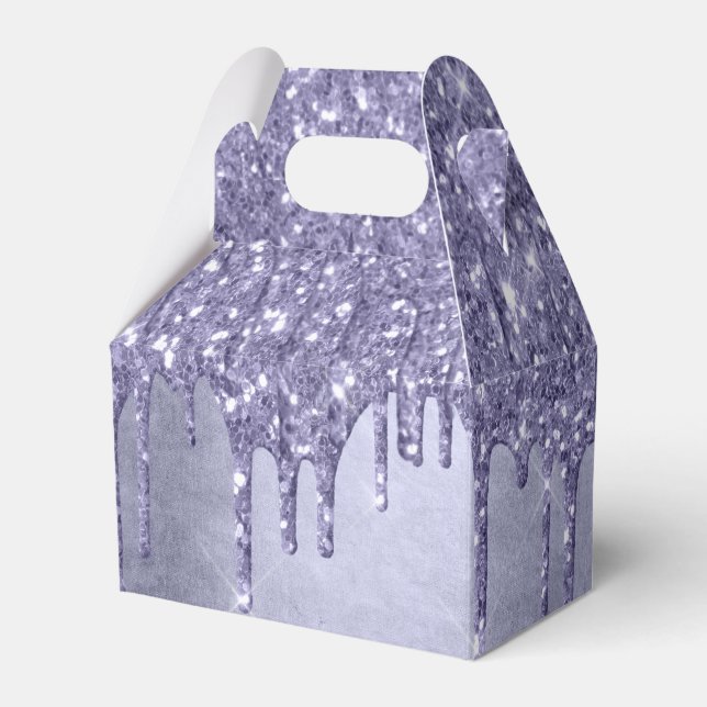 Drickning Lila Glitter | Chic Lavender Icing Pour Presentaskar (Framsidan Sidan)