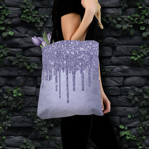 Drickning Lila Glitter Chic Lavender Icing Pour Tygkasse