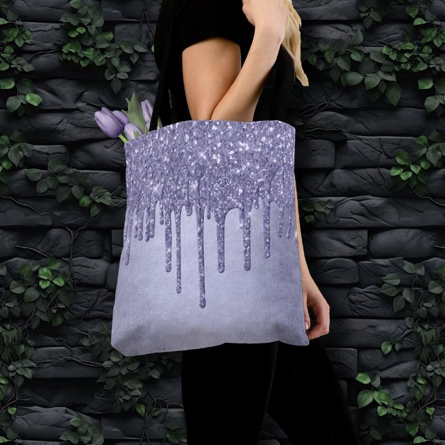 Drickning Lila Glitter | Chic Lavender Icing Pour Tygkasse (Skapare uppladdad)