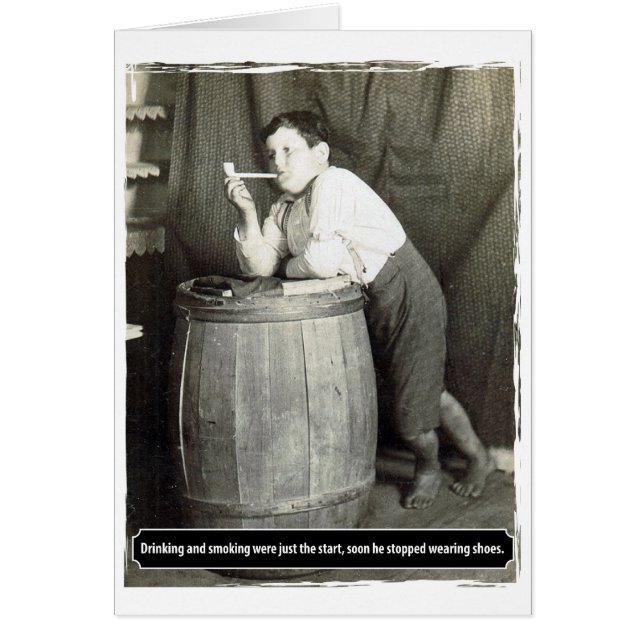 Drickning och rökning var bara början hälsningskort (Framsidan)