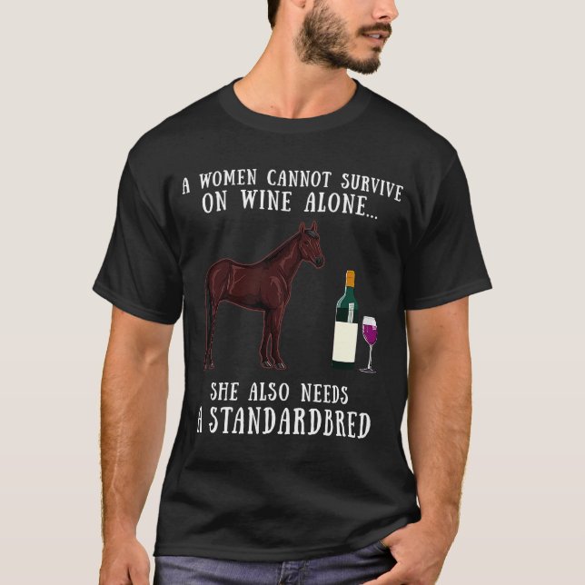 Drickning och standardisering av hästar med vin t shirt (Framsida)