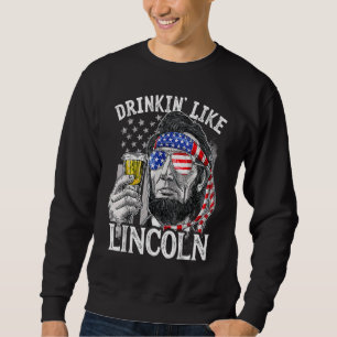 Drickning som Lincoln 4:e juli Manar Abraham Meri Lång Ärmad Tröja