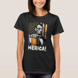 Drickning som Lincoln 4:e juli Manar Abraham Meri T Shirt