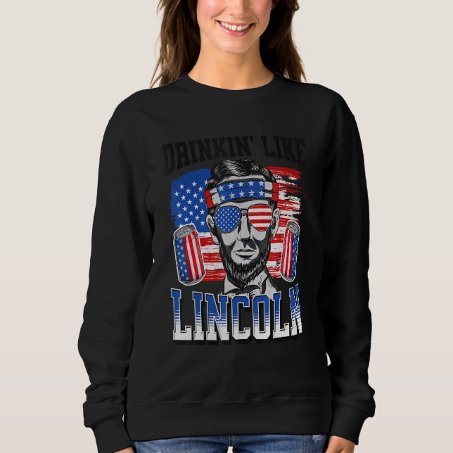 Drickning som Lincoln 4:e juli Manar Abraham Meri T Shirt (Framsida)