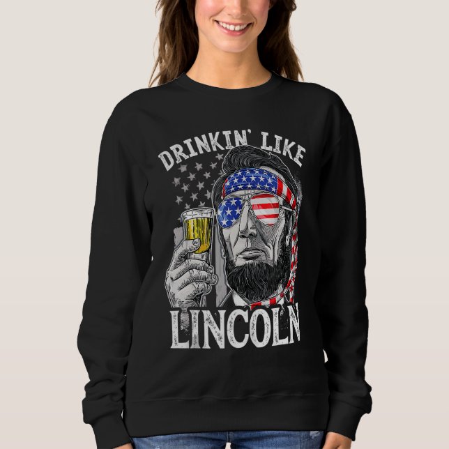Drickning som Lincoln 4:e juli Manar Abraham Meri T Shirt (Framsida)