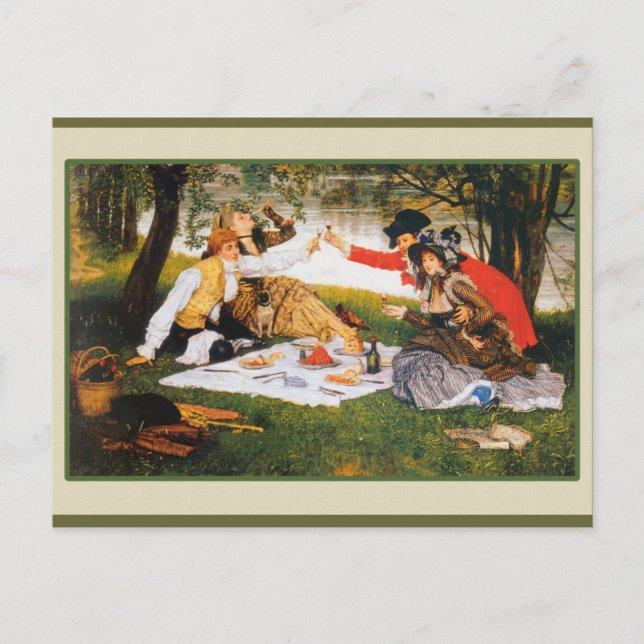 Drickning vid floden vykort (Framsida)