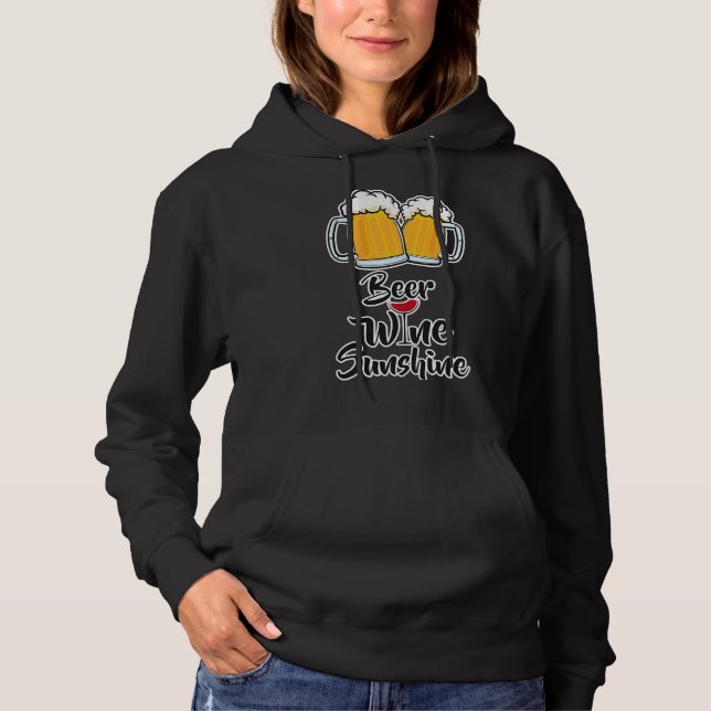 Dricksdryck för ölsolskenor i Vin T Shirt (Framsida)