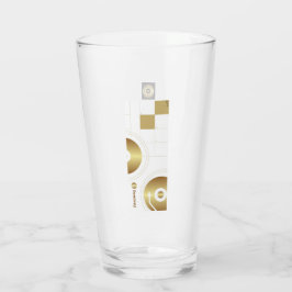 Dricksglas DamienJ-logotyp Glaskopp