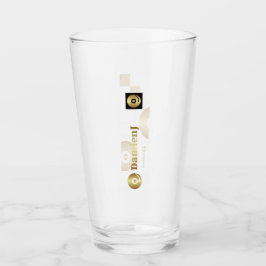Dricksglas DamienJ-logotyp Glaskopp