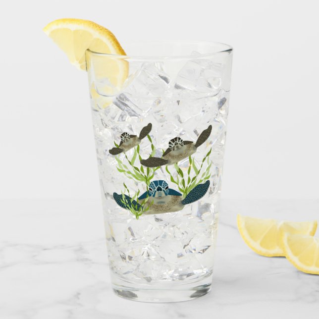 Dricksglas för havssköldpaddor glaskopp (Framsida Ice)
