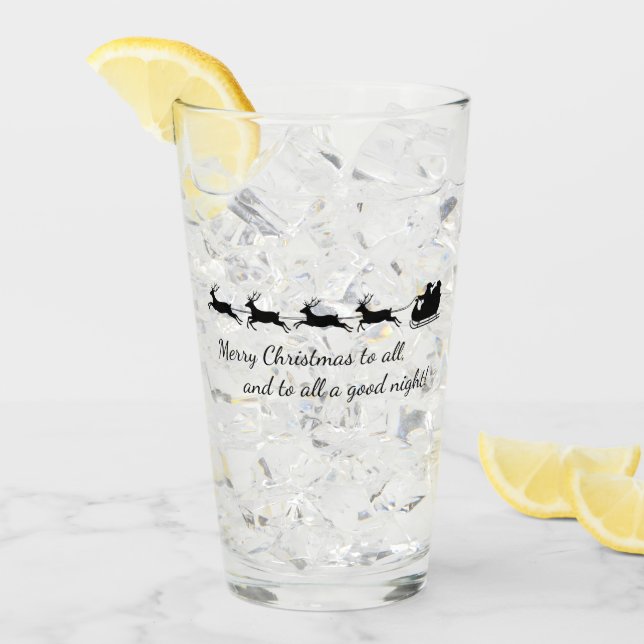 Dricksglas för jultomten och renar glaskopp (Framsida Ice)