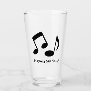 Dricksglas för musik noter design glaskopp