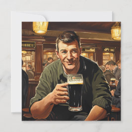 Dricksinsats i en Dublinpub Julkort
