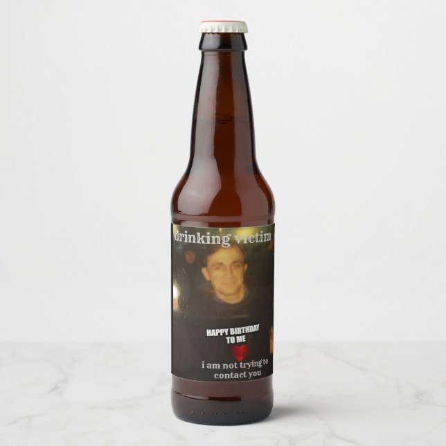 dricksoffer ölflaska etikett (Framsida)