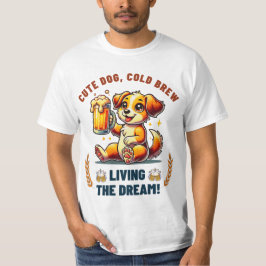 Dricksöl för Cute Hund T Shirt