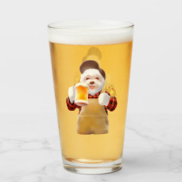 Dricksöl för lycklig Hund Glaskopp