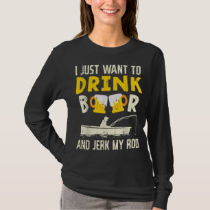 Dricksöl och Idiot mitt rovfiske efter dricksfiske T Shirt