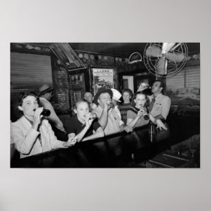 Dricksöl vid Pub - Underbar depression - 1938 Poster