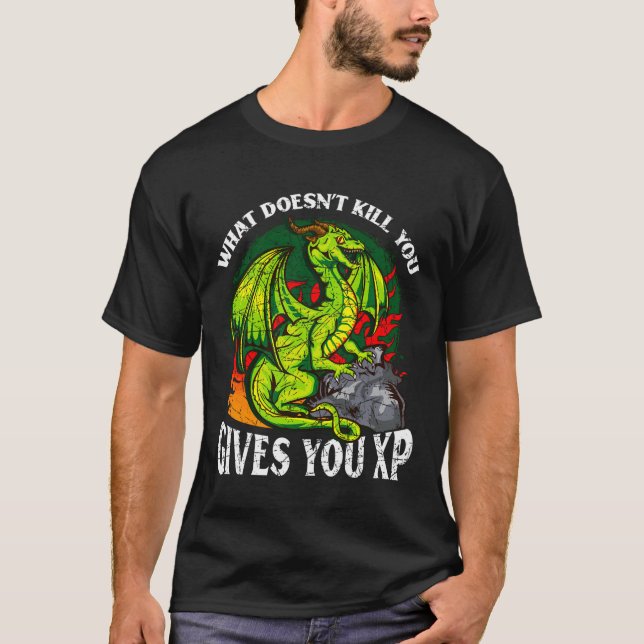 Drickspelare för datorspel Xp Quote RPG Player G T Shirt (Framsida)