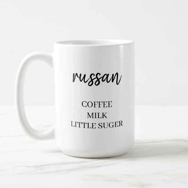 Drickspreferens Modernt Namn Minimalistiskt Stilre Kaffemugg (Vänster)