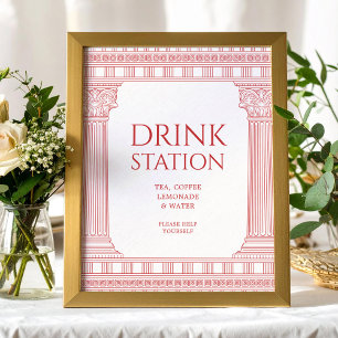 Drickstationaffisch för gudinnafest poster