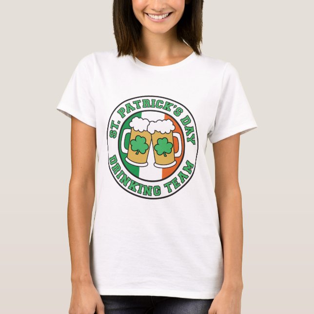 Dricksteamet i saint patrick's day tee shirt (Framsida)
